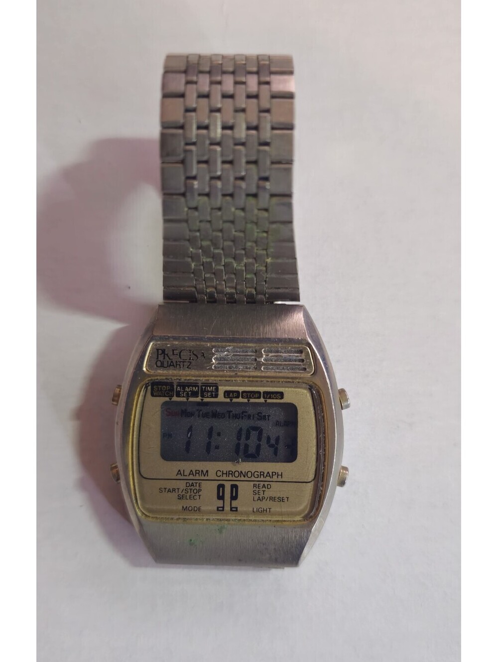 Vintage Precisa Digital Watch LCD Cronograph. Working. New Battery.